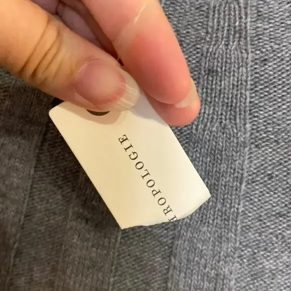 Anthropologie Women’s Size Medium Gray & Yellow Arsenau Sweater Dress NWT - Picture 8 of 11